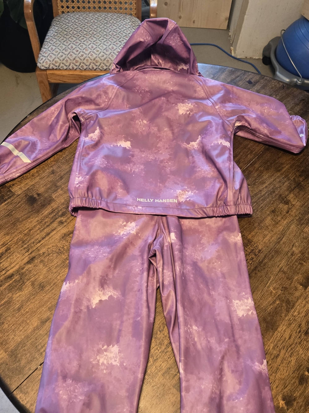 Helly Hansen Kids Purple Hooded Pajama Set with Subtle Print